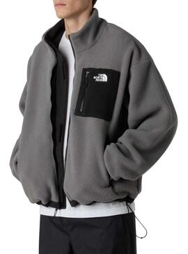 Giacca in pile The North Face Yumiori reversibile grigia per uomo