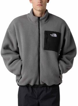 Giacca in pile The North Face Yumiori reversibile grigia per uomo