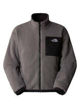 Giacca in pile The North Face Yumiori reversibile grigia per uomo