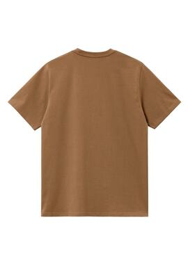 Felpa Carhartt marrone con zip per uomo.