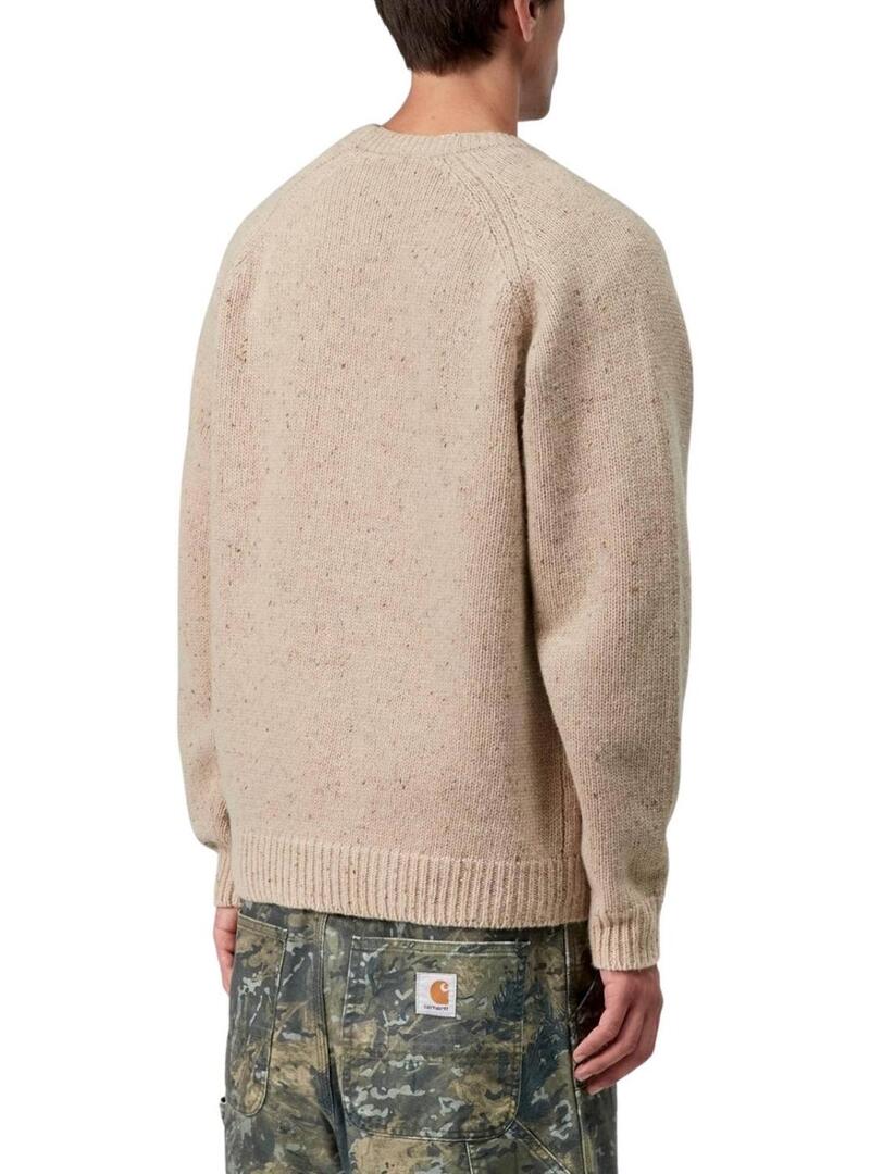 Maglione Carhartt Anglistic beige per uomo