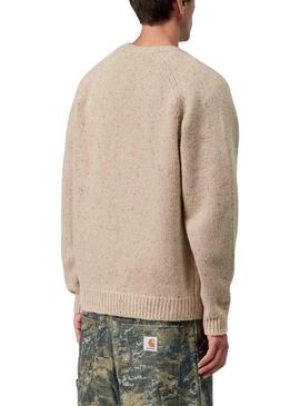 Maglione Carhartt Anglistic beige per uomo