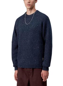 Maglia Carhartt Anglistic blu scuro per uomo