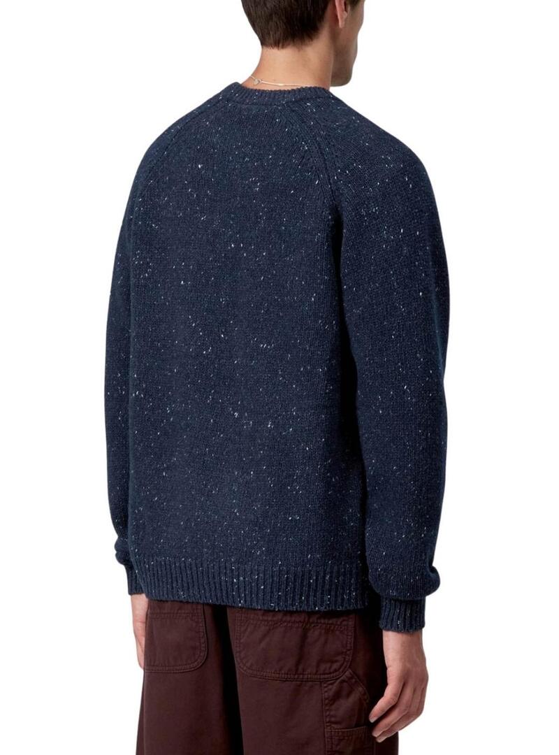 Maglia Carhartt Anglistic blu scuro per uomo