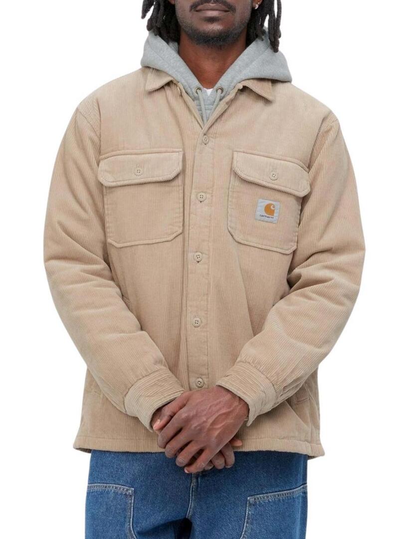 Giacca camicia Carhartt Whitsome beige per uomo
