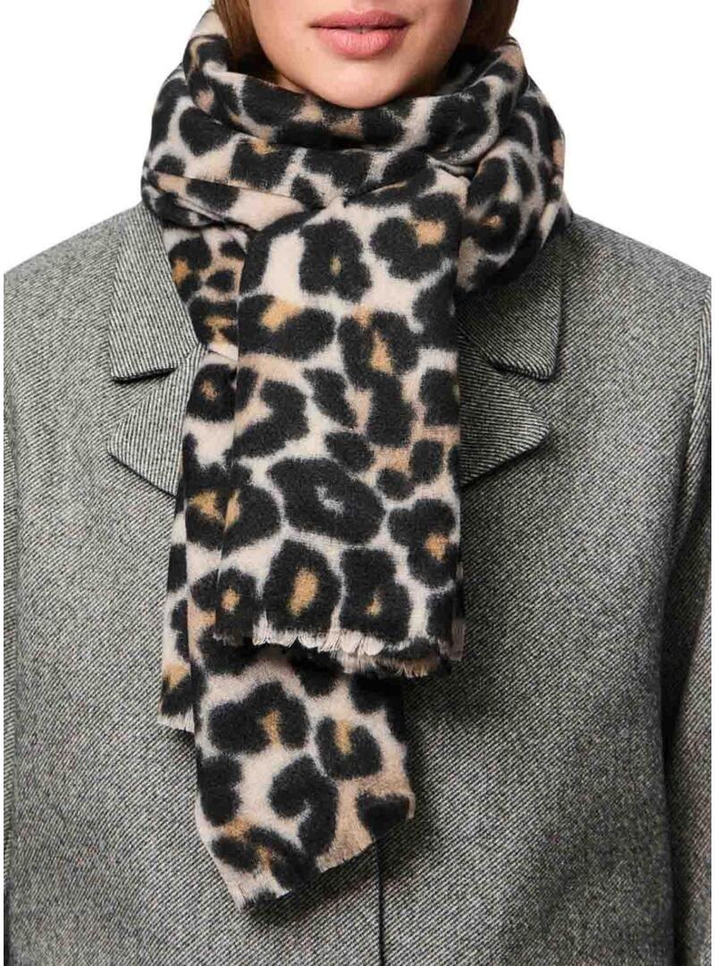 Sciarpa Pieces Pcjorna stampata leopardata per donna
