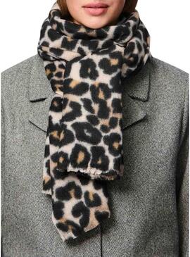 Sciarpa Pieces Pcjorna stampata leopardata per donna