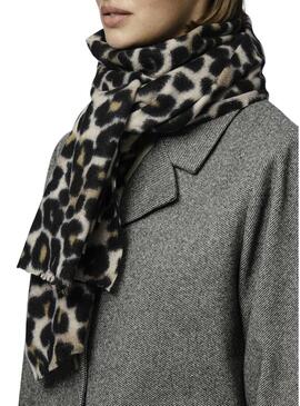 Sciarpa Pieces Pcjorna stampata leopardata per donna