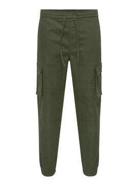 Pantaloni Only and Sons Garda verdi per uomo