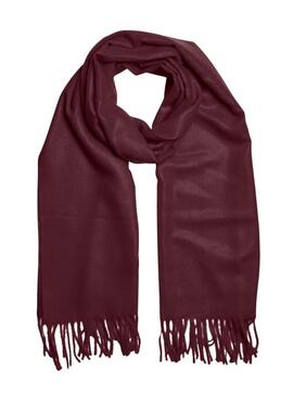 Sciarpa Pieces Pcnoah bordeaux per donna