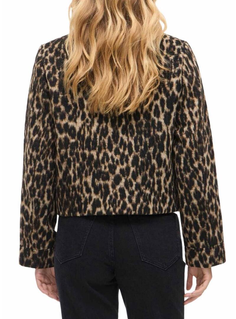 Giacca Vila Visimba stampa leopardo per donna.