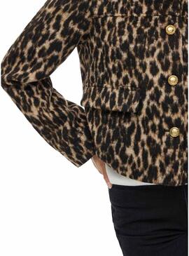 Giacca Vila Visimba stampa leopardo per donna.