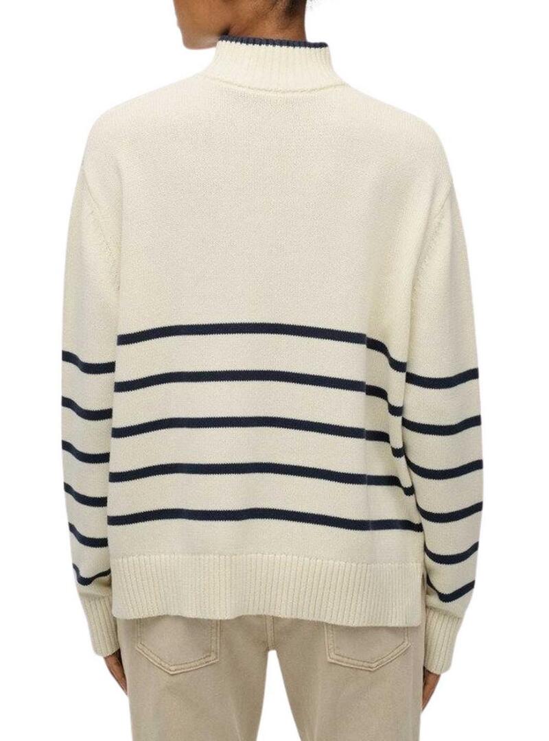 Maglia Superdry con zip beige per donna