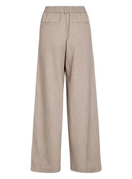 Pantaloni Vila Vivarone beige per donna