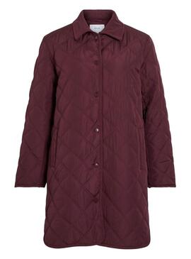 Cappotto trapuntato Vila. Modello Viquila bordeaux per donna.