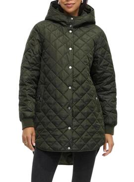 Cappotto trapuntato Vila Vitate verde per donna