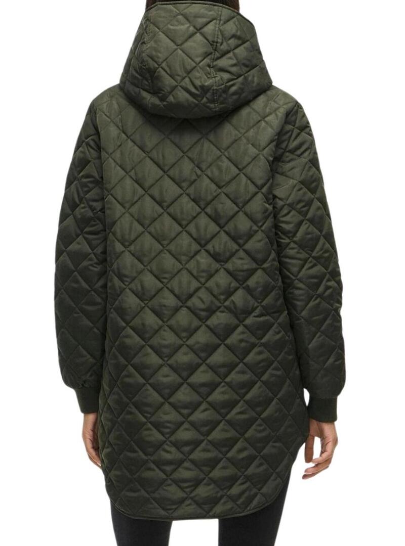 Cappotto trapuntato Vila Vitate verde per donna