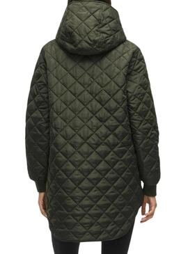 Cappotto trapuntato Vila Vitate verde per donna