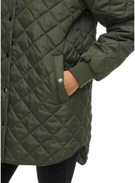 Cappotto trapuntato Vila Vitate verde per donna