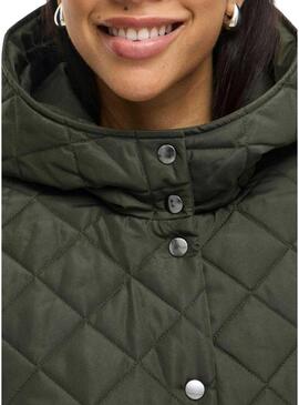 Cappotto trapuntato Vila Vitate verde per donna