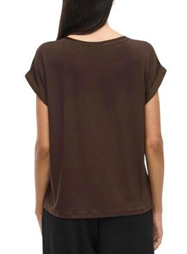 Top in raso marrone di Vila Viellette per donna.