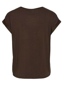 Top in raso marrone di Vila Viellette per donna.