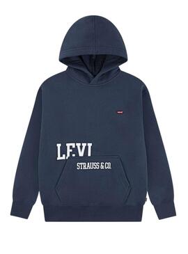 Felpa tagliata Levi's blu per bambino.