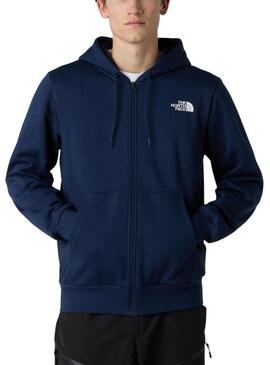 Felpa The North Face Dome Full Zip blu per uomo