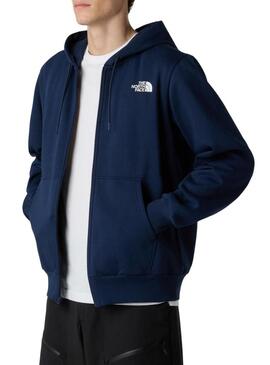 Felpa The North Face Dome Full Zip blu per uomo