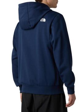 Felpa The North Face Dome Full Zip blu per uomo