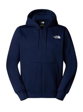 Felpa The North Face Dome Full Zip blu per uomo