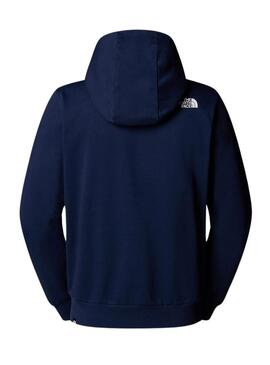 Felpa The North Face Dome Full Zip blu per uomo