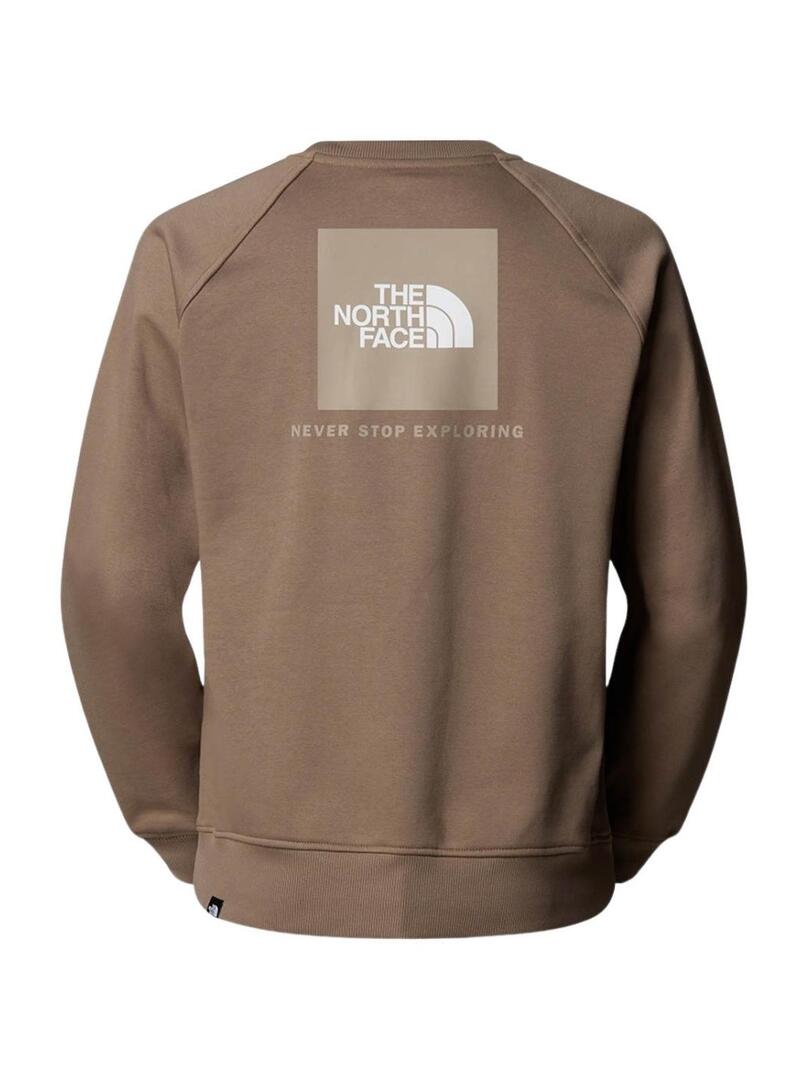 Felpa The North Face Box marrone per uomo