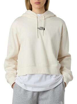 Felpa The North Face Essential Crop bianca per donna