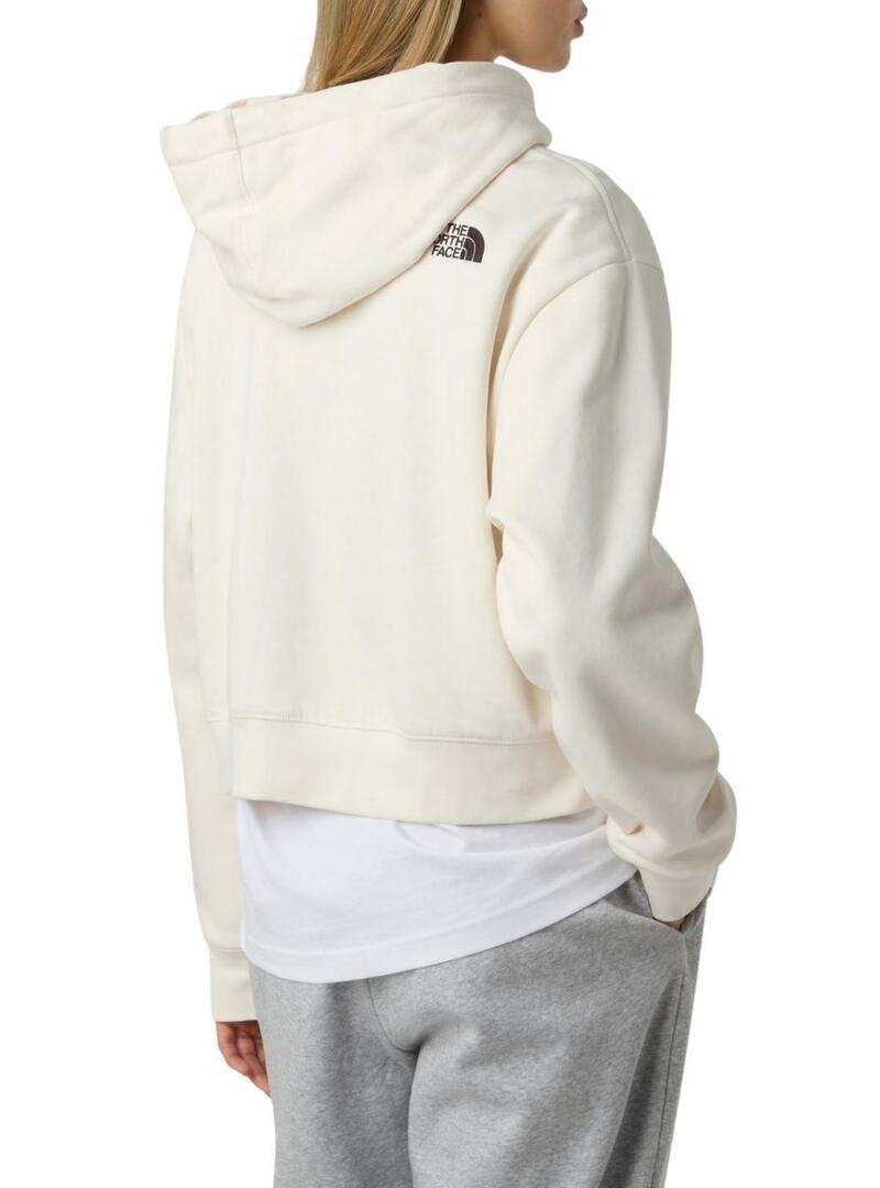 Felpa The North Face Essential Crop bianca per donna