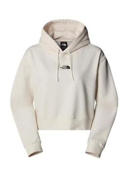 Felpa The North Face Essential Crop bianca per donna