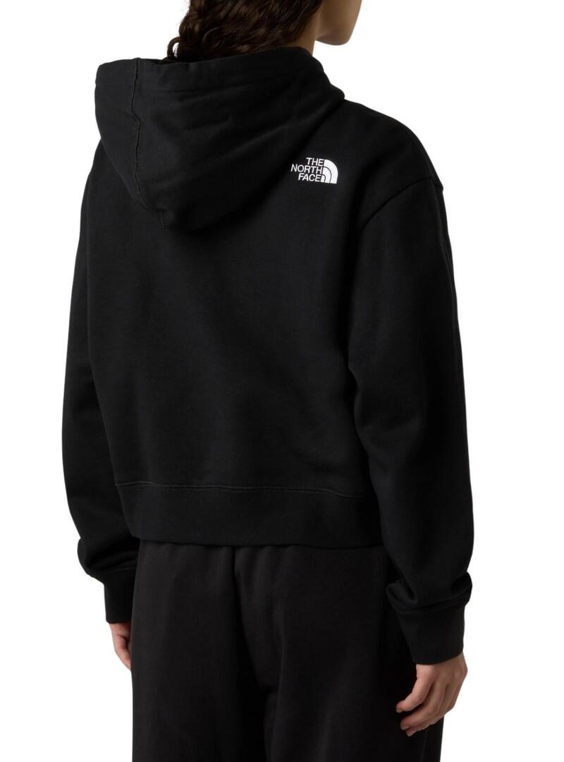 Felpa The North Face Essential Crop nera per donna