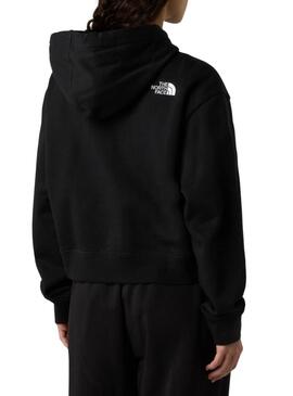 Felpa The North Face Essential Crop nera per donna