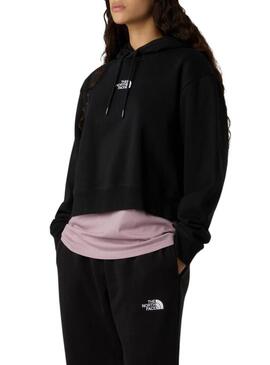 Felpa The North Face Essential Crop nera per donna