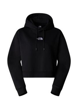 Felpa The North Face Essential Crop nera per donna