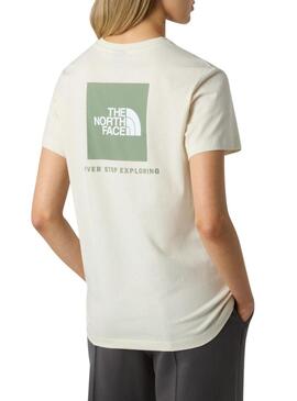 Maglietta beige The North Face Box per donna