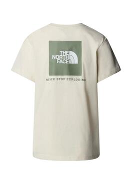 Maglietta beige The North Face Box per donna
