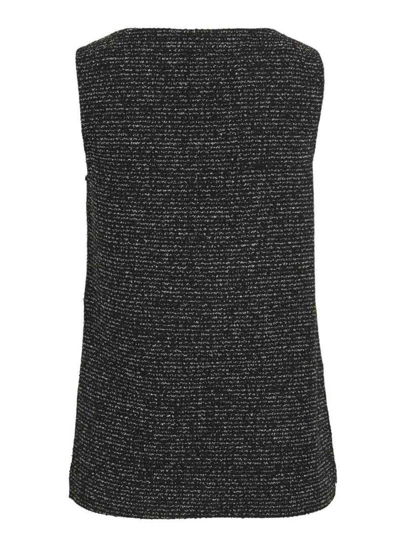 Top Vila Vimirno boucle nero per donna