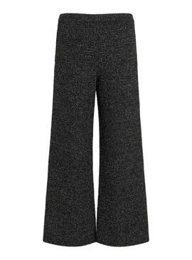 Pantaloni Vila Vimirno boucle neri da donna