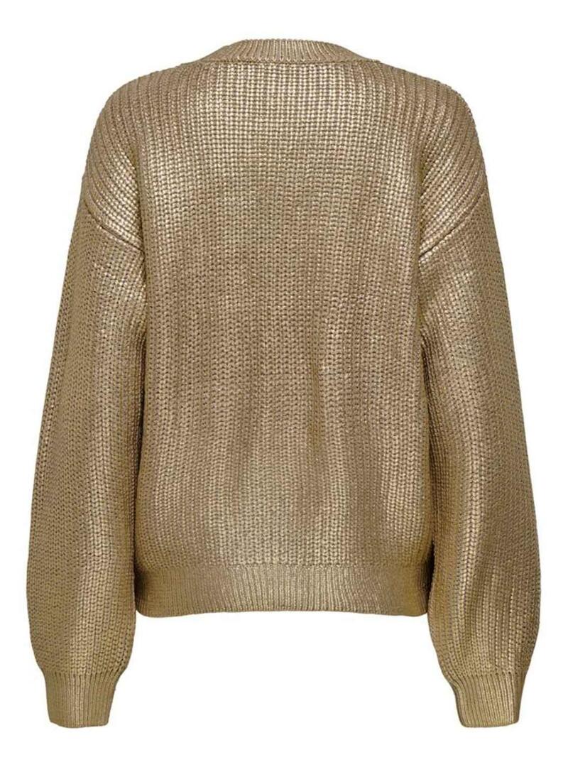 Maglione Only Kama dorato per donna.