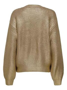 Maglione Only Kama dorato per donna.