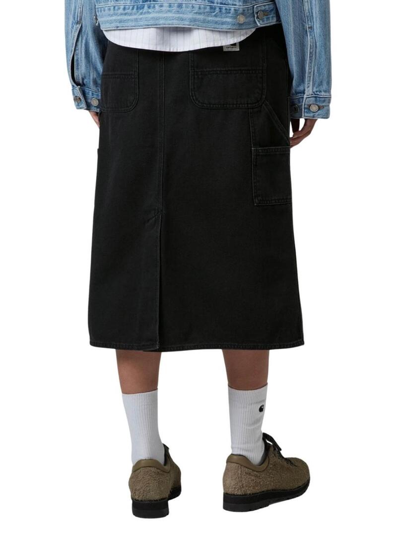 Gonna Carhartt Double Knee nera per donna