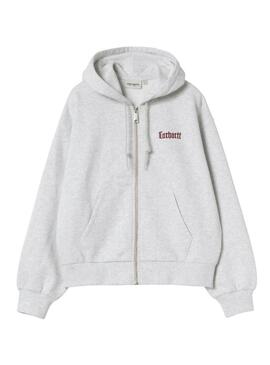 Felpa Carhartt Schooling grigia da donna.