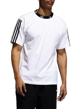 T-Shirt Adidas Trefoil Rib Bianco Uomo
