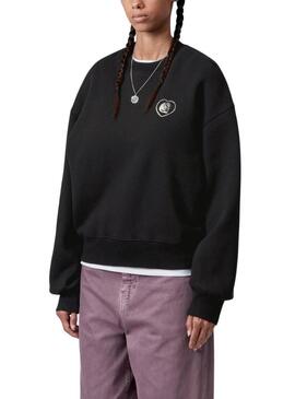 Felpa Carhartt Hearts nera per donna.